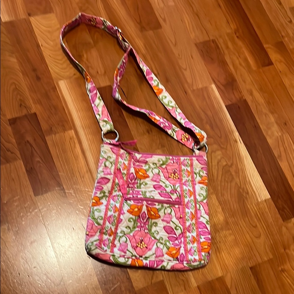 Floral Pink and Green Women's Bag